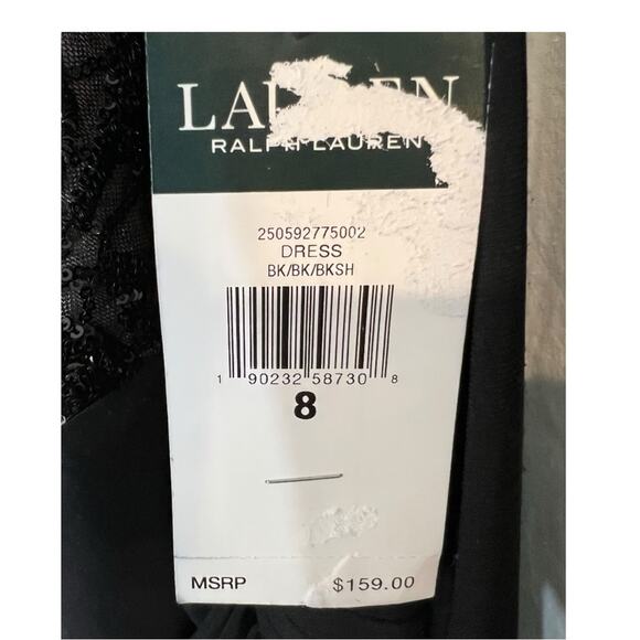 Lauren Ralph Lauren Classic Sheer sequin Lace cocktail Dress Size 8 NWT - Picture 12 of 16